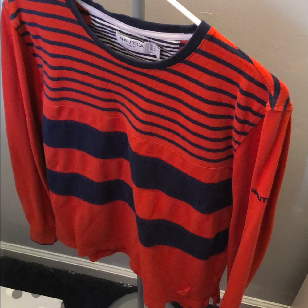 Long sleeve striped Nautica shirt
